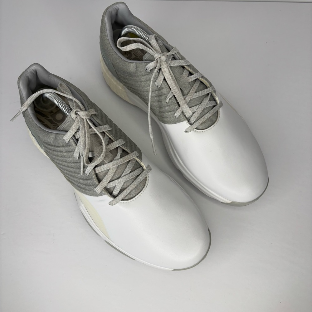 SH1 Adidas AdiPower Boost 4orged Golf Cleats Gray White Endless Energy Men 9.5